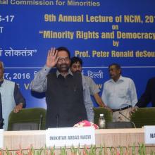 9th Annual National Commission for Minorities (NCM) Lecture, 2016-2017, on Minority Rights and Democracy in India, in New Delhi on October 05, 2016. 