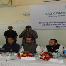 inaugurated meeting of Haj Committee of India, state Haj committees in Mumbai Haj House to discuss various Haj related issues.