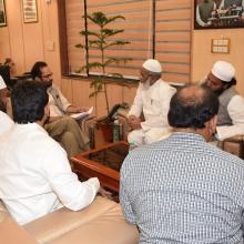 Delegation of Andhra Pradesh leaders & Haj Committee members met me at Antyodaya Bhawan today, discussed Minority and Haj issues of the state.