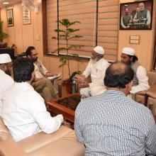 Delegation of Andhra Pradesh leaders & Haj Committee members met me at Antyodaya Bhawan today, discussed Minority and Haj issues of the state.