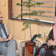 Today met Saudi Arab Ambassador H.E Dr Saud Mohd Al sati at Antyodaya Bhawan, positive discussion held on Haj 2017.