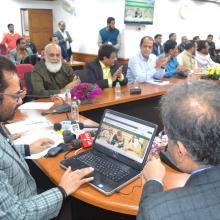 The Union Minister for Minority Affairs, Shri Mukhtar Abbas Naqvi launching the portal for Haj Tour Operators, in New Delhi on December 14, 2017.