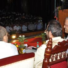 Informed common people and traders about benefits of GST at awareness programme in Hyderabad. Union Minister Sh Bandaru Dattatreya was also present. After GST, country has moved towards one nation, one tax.