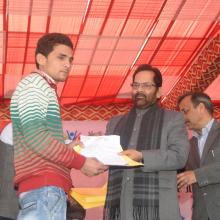 Distributed appointment letters to youths at job fair, today organised at Harthala, Moradabad by National Skill Development Corporation.