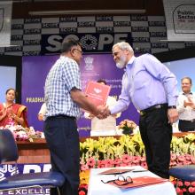 The Union Minister for Minority Affairs, Shri Mukhtar Abbas Naqvi witnessing the signing of MoUs, at the National Conference of Principal Secretaries-Secretaries in-charge of States - UTs dealing with Minority Affairs, in New Delhi on July 16, 2018.