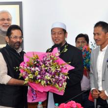 A delegation from Malaysia meeting the Union Minister for Minority Affairs, Shri Mukhtar Abbas Naqvi, in New Delhi on October 26, 2017.